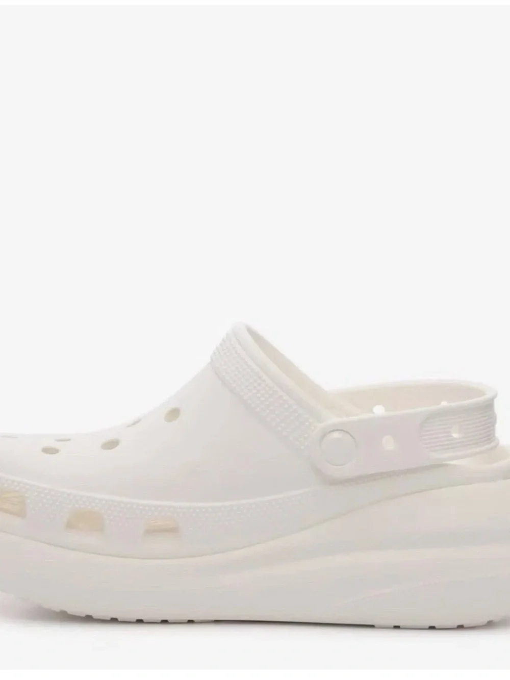 NWT $75 Crocs Men 11 Classic Crush Platform Clog slip On shoes sandals Cream